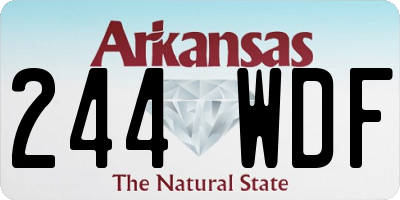 AR license plate 244WDF
