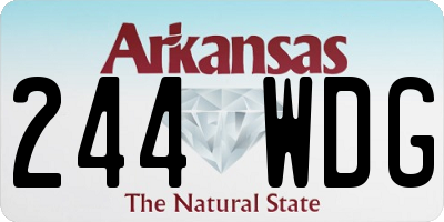 AR license plate 244WDG
