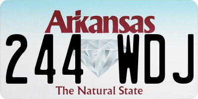 AR license plate 244WDJ