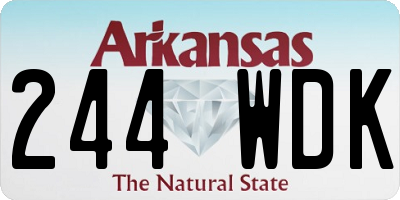 AR license plate 244WDK