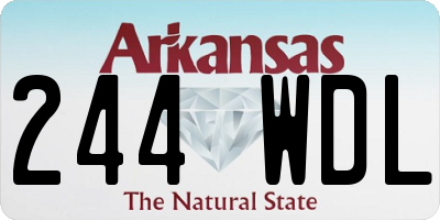 AR license plate 244WDL
