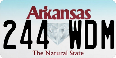 AR license plate 244WDM