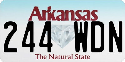 AR license plate 244WDN