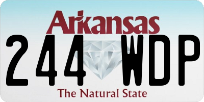 AR license plate 244WDP