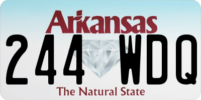AR license plate 244WDQ