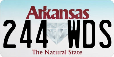 AR license plate 244WDS