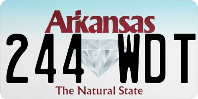 AR license plate 244WDT