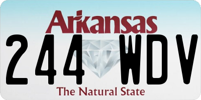 AR license plate 244WDV