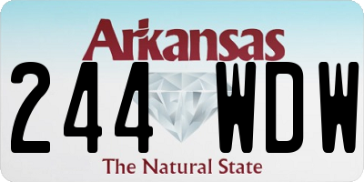 AR license plate 244WDW