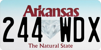 AR license plate 244WDX