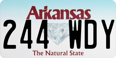 AR license plate 244WDY