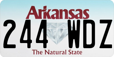 AR license plate 244WDZ