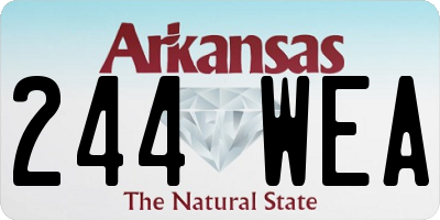 AR license plate 244WEA