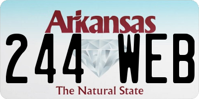 AR license plate 244WEB