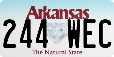 AR license plate 244WEC