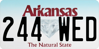 AR license plate 244WED