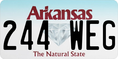 AR license plate 244WEG