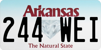 AR license plate 244WEI
