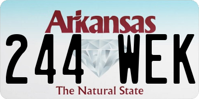 AR license plate 244WEK