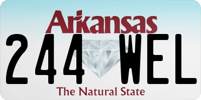 AR license plate 244WEL