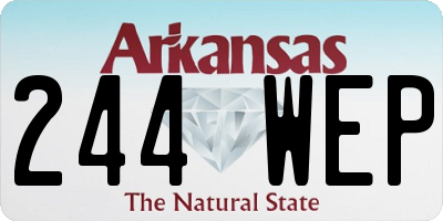 AR license plate 244WEP