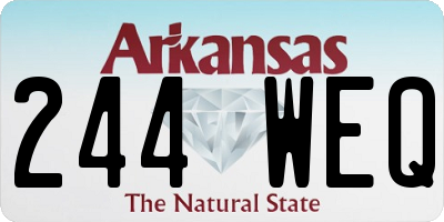 AR license plate 244WEQ