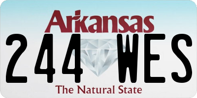 AR license plate 244WES