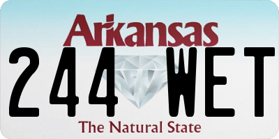 AR license plate 244WET