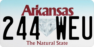 AR license plate 244WEU