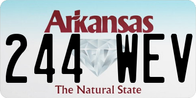 AR license plate 244WEV