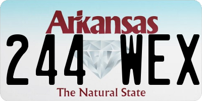AR license plate 244WEX