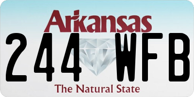 AR license plate 244WFB