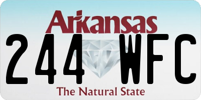 AR license plate 244WFC