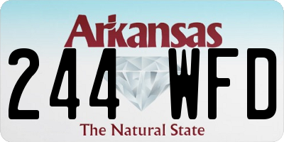 AR license plate 244WFD