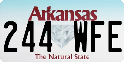 AR license plate 244WFE