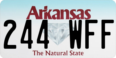 AR license plate 244WFF