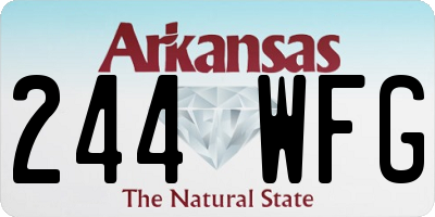 AR license plate 244WFG