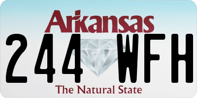 AR license plate 244WFH