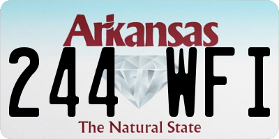 AR license plate 244WFI
