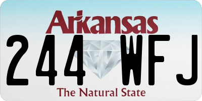 AR license plate 244WFJ
