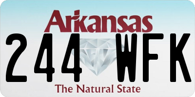 AR license plate 244WFK
