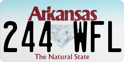 AR license plate 244WFL
