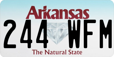 AR license plate 244WFM