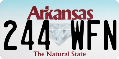AR license plate 244WFN