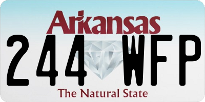 AR license plate 244WFP