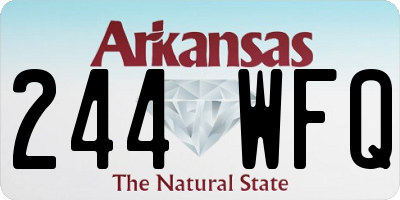 AR license plate 244WFQ