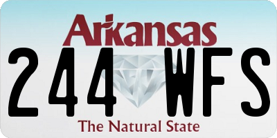 AR license plate 244WFS