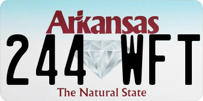 AR license plate 244WFT