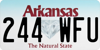 AR license plate 244WFU