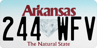 AR license plate 244WFV